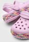 Babuche Crocs Infantil Crocband Gem Band Clog T Rosa - Marca Crocs