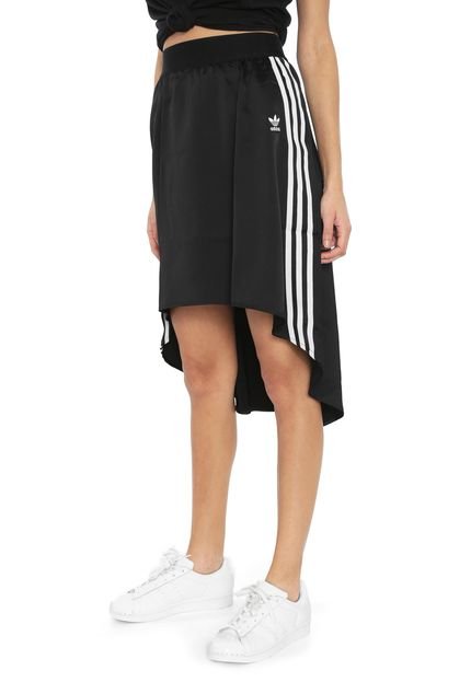 Saia adidas Originals Midi Mullet Satin Preta - Marca adidas Originals