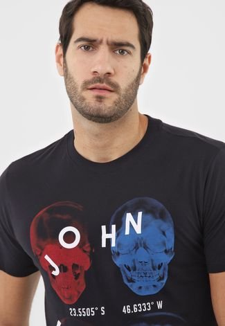 Camiseta John John Caveira Preta - Compre Agora