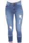 Calça Jeans Zune Skinny Cropped Argolas Azul - Marca Zune