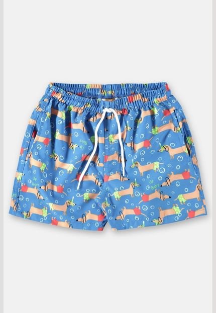 Short em Microfibra Menino Up Baby Azul - Marca Up Baby