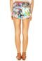 Short Sarja Sommer Marina Hibisco Bege - Marca Sommer