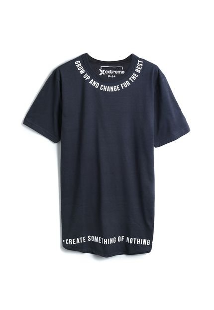 Camiseta Extreme Menino Escrita Azul-Marinho - Marca Extreme