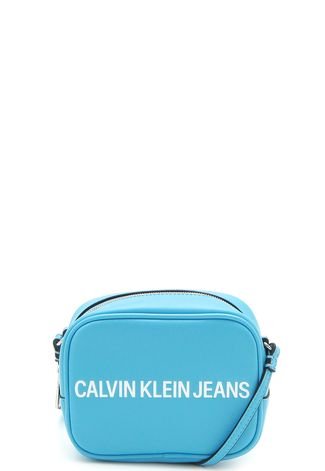 Bolsa Calvin Klein Lettering Azul