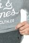 Moletom Flanelado Fechado Jack & Jones Logo Cinza - Marca Jack & Jones
