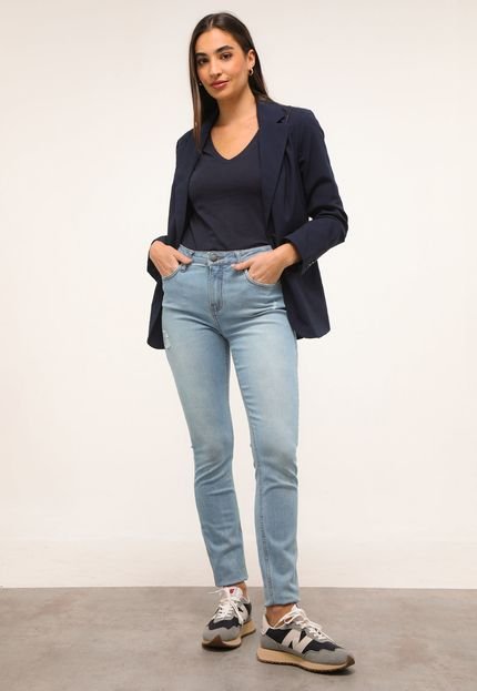 Calça Jeans Calvin Klein Jeans Skinny 5 Pockets Embossed Azul - Marca Calvin Klein Jeans