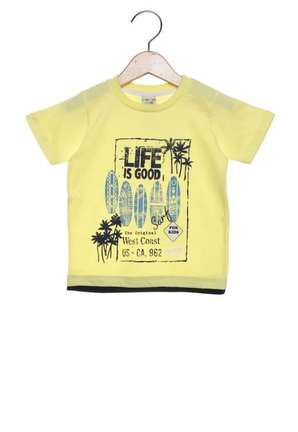 Camiseta Manga Curta Have Fun Infantil Surf Amarela - Marca Have Fun