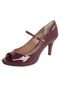 Peep Toe Dumond Boneca Meia Pata Embutida Roxo - Marca Dumond