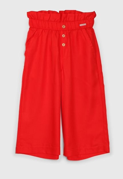 Calça Colorittá Infantil Pantacourt Botões Vermelha - Marca Colorittá