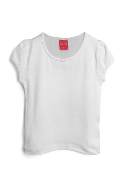Camiseta Tricae Menina Liso Branca - Marca Tricae