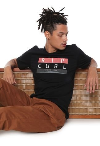 Camiseta Rip Curl Cavern Preta