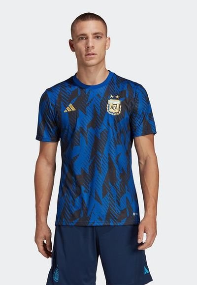 Subtropical patrulla pulgada Camiseta Azul-Negro-Dorado adidas Performance Argentina PRE-MATCH - Compra  Ahora | Dafiti Colombia