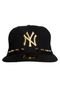 Boné New Era 5950 Easter Metallic Gold New York Yankees Preto - Marca New Era