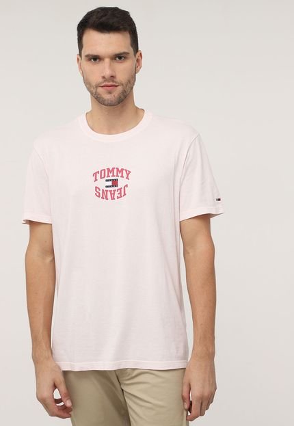 Camiseta Tommy Jeans Logo Rosa - Marca Tommy Jeans