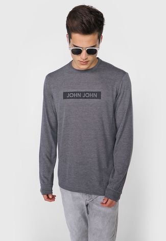 Camiseta John John Logo Cinza - Compre Agora