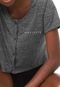 Blusa Cropped Hang Loose Button Grafite - Marca Hang Loose