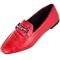 Sapato Feminino Mocassim CM Calçados Bico Quadrado Confort Vermelho Croco - Marca Monte Shoes