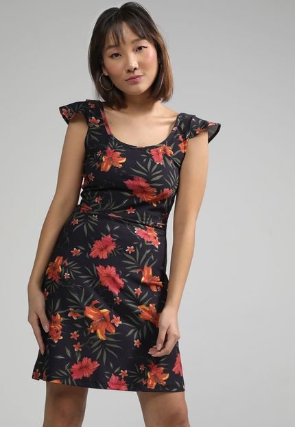 Vestido Forever 21 Curto Floral Preto - Marca Forever 21