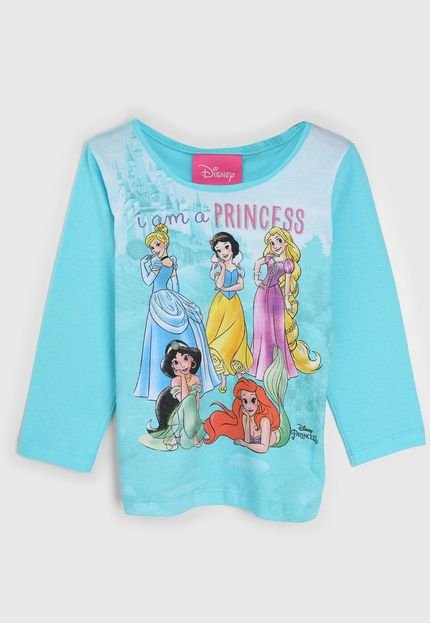 Camiseta Kamylus Infantil Princesas Azul - Marca Kamylus