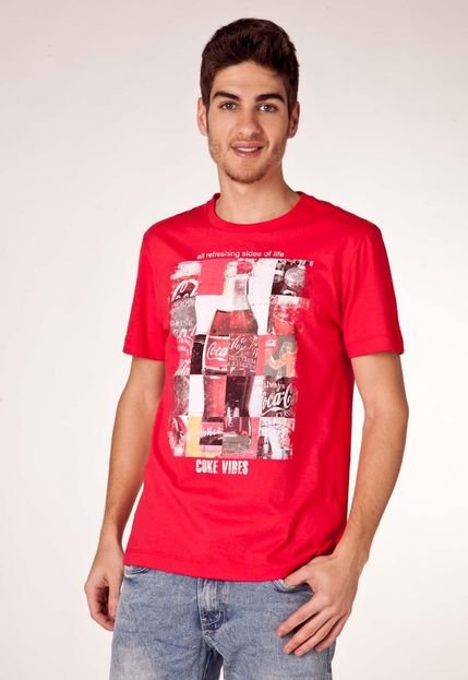 Camiseta Coca-Cola Clothing Brasil Refreshing Vermelha - Marca Coca-Cola Jeans