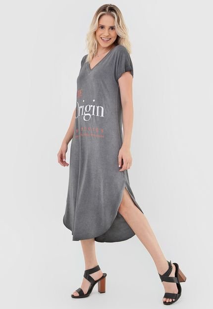 Vestido Sacada Midi Origin Cinza - Marca Sacada