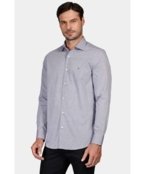 Camisa Aramis Slim Tricoline Maquinetada Azul - 38 - Marca Aramis