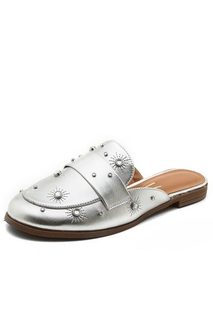 Mule Vizzano Apliques Prata - Marca Vizzano