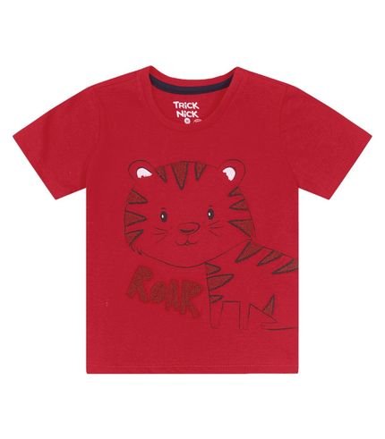 Camiseta Infantil Masculina Tigre Trick Nick Vermelho - Marca Trick Nick