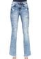 Calça Jeans Indigo Jeans Flare Estonada Azul - Marca Indigo Jeans