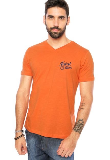 Camiseta Fatal Estampada Flame Laranja - Marca Fatal Surf