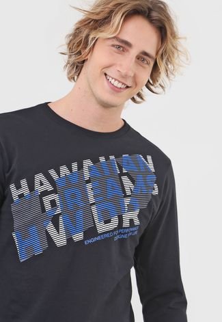 Camiseta HD Hawaiian Dreams Lettering Preta