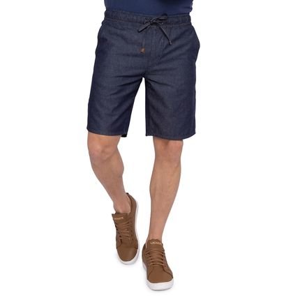 Bermuda Jeans Masculina Com Cordão Elástico Cós - Marca Doct