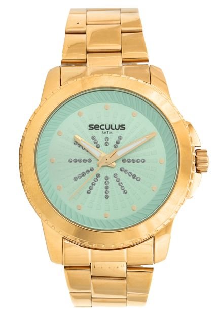 Relógio Seculus 20563LPSVDS2 Dourado/Verde - Marca Seculus