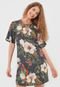 Vestido Endless Curto Floral Azul-Marinho - Marca Endless