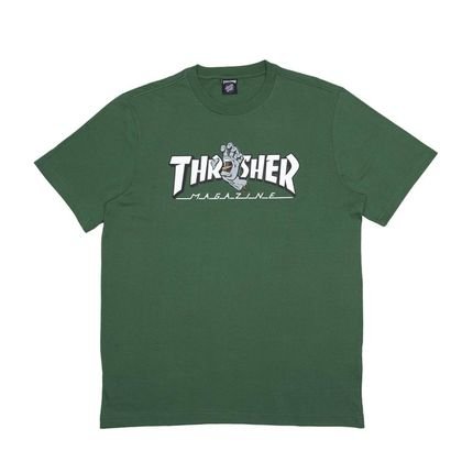 Camiseta Santa Cruz Thrasher Screaming Logo SS Over Verde - Marca Santa Cruz