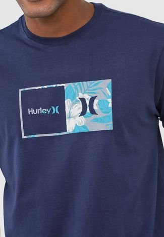 Camiseta Hurley Floral Azul-Marinho