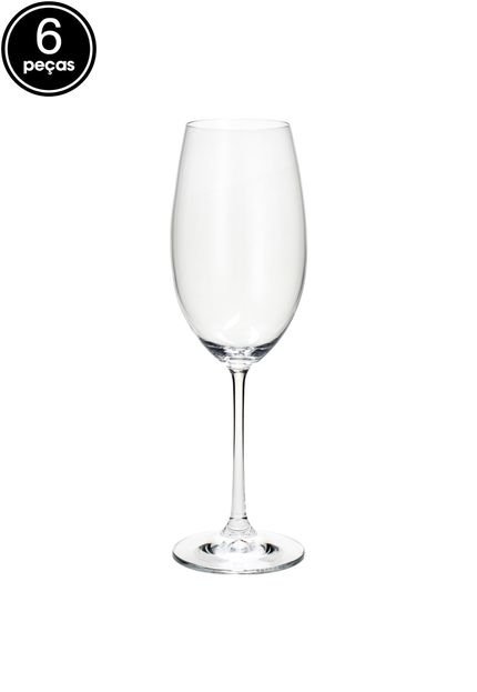 Conjunto de Taças 6pçs Bohemia para Vinho Branco de Cristal Twiggy Incolor - Marca Bohemia