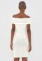 Vestido Tricot Planet Girls Curto Ombro a Ombro Off-White - Marca Planet Girls