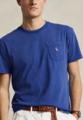 Camiseta Polo Ralph Lauren Reta Pocket Logo Azul - Marca Polo Ralph Lauren