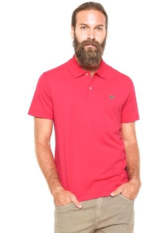 Camisa Polo Lacoste Regular Fit Color Rosa