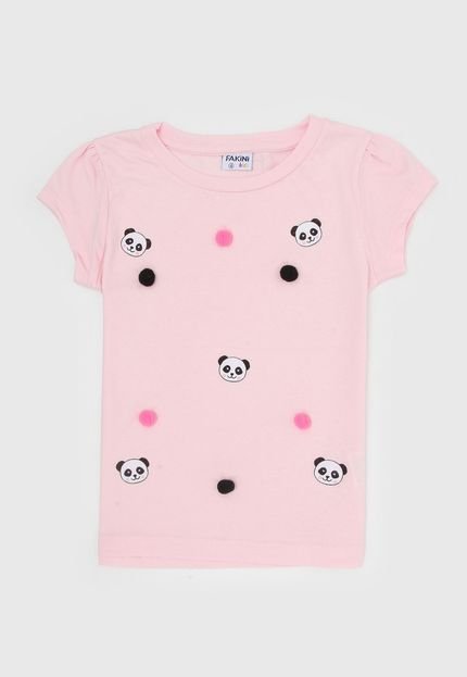 Blusa Fakini Infantil Panda Rosa - Marca Fakini
