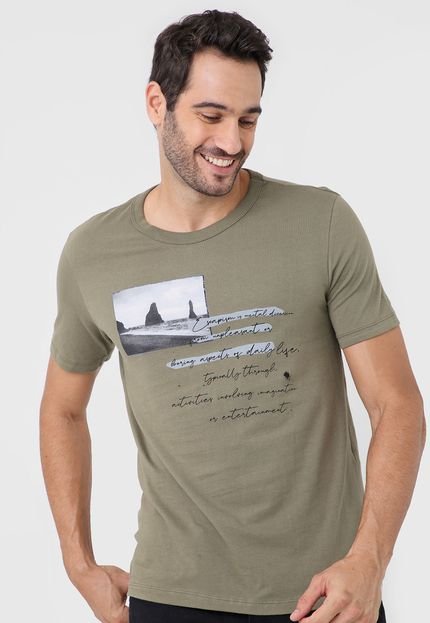 Camiseta Dzarm Estampada Verde - Marca Dzarm