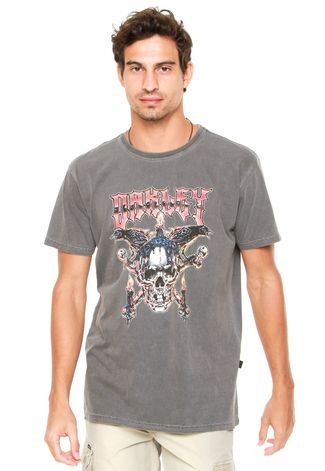 Camiseta Masculina Oakley Caveira - Moda Brás