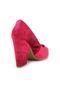 Scarpin DAFITI SHOES Veludo Bico Fino Rosa - Marca DAFITI SHOES