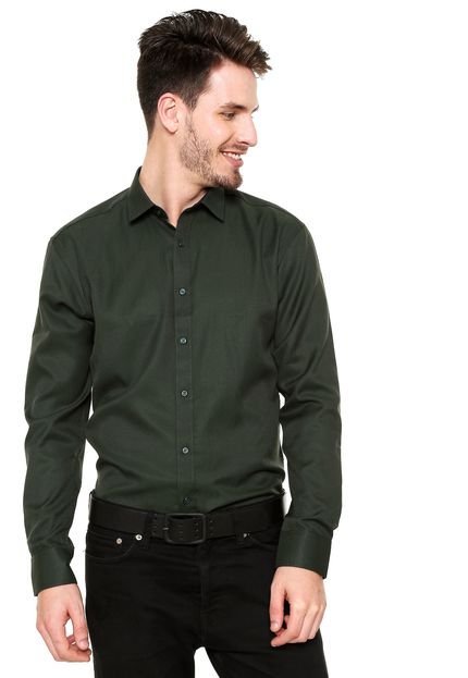 Camisa Vivacci Slim Fit Verde - Marca Vivacci
