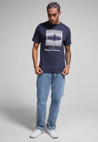 Camiseta Volcom Weight Azul-Marinho