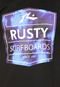 Camiseta Rusty Dye Box Preta - Marca Rusty
