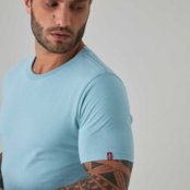 Camiseta Levi's® Slim Tab Azul Manga Curta - Marca Levis