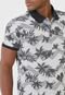 Camisa Polo Aleatory Reta Floral Cinza - Marca Aleatory