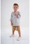 Camisa Manga Longa Infantil Up Baby Cinza - Marca Up Baby